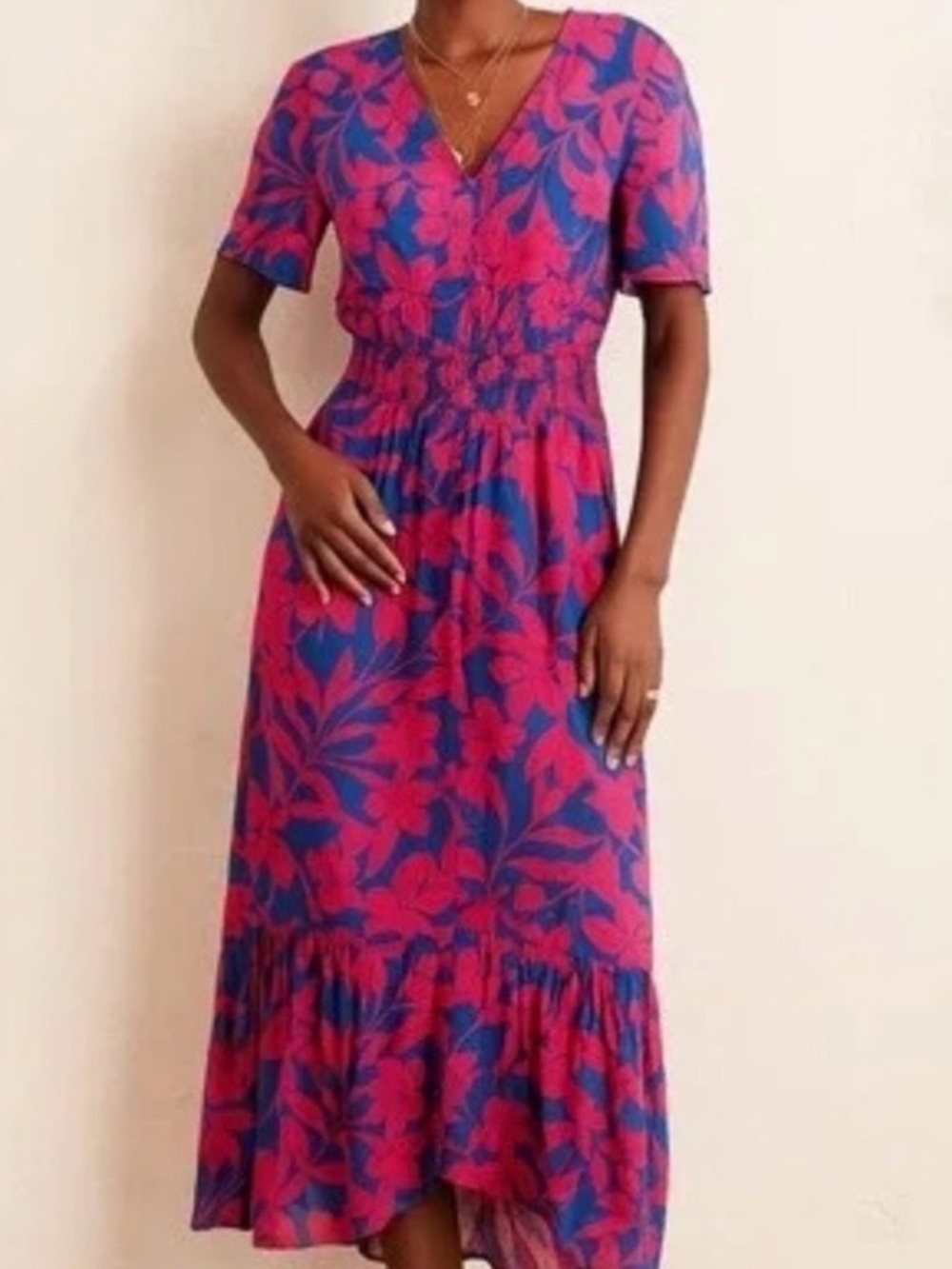 Floral Abel The Label Hi-Low Dress size large >>>>>READ<<<<<